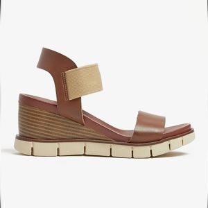 Maurices Brynner wedge in Cognac size 8.5 NWOT